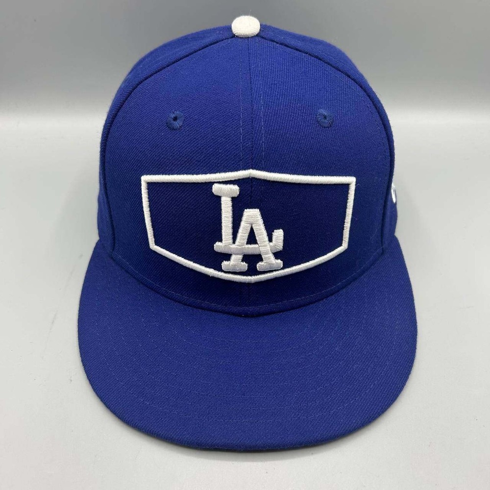 Los Angeles LA Dodgers MLB Hat Men 7 3/8 Blue 59Fifty New Era Fitted Cap